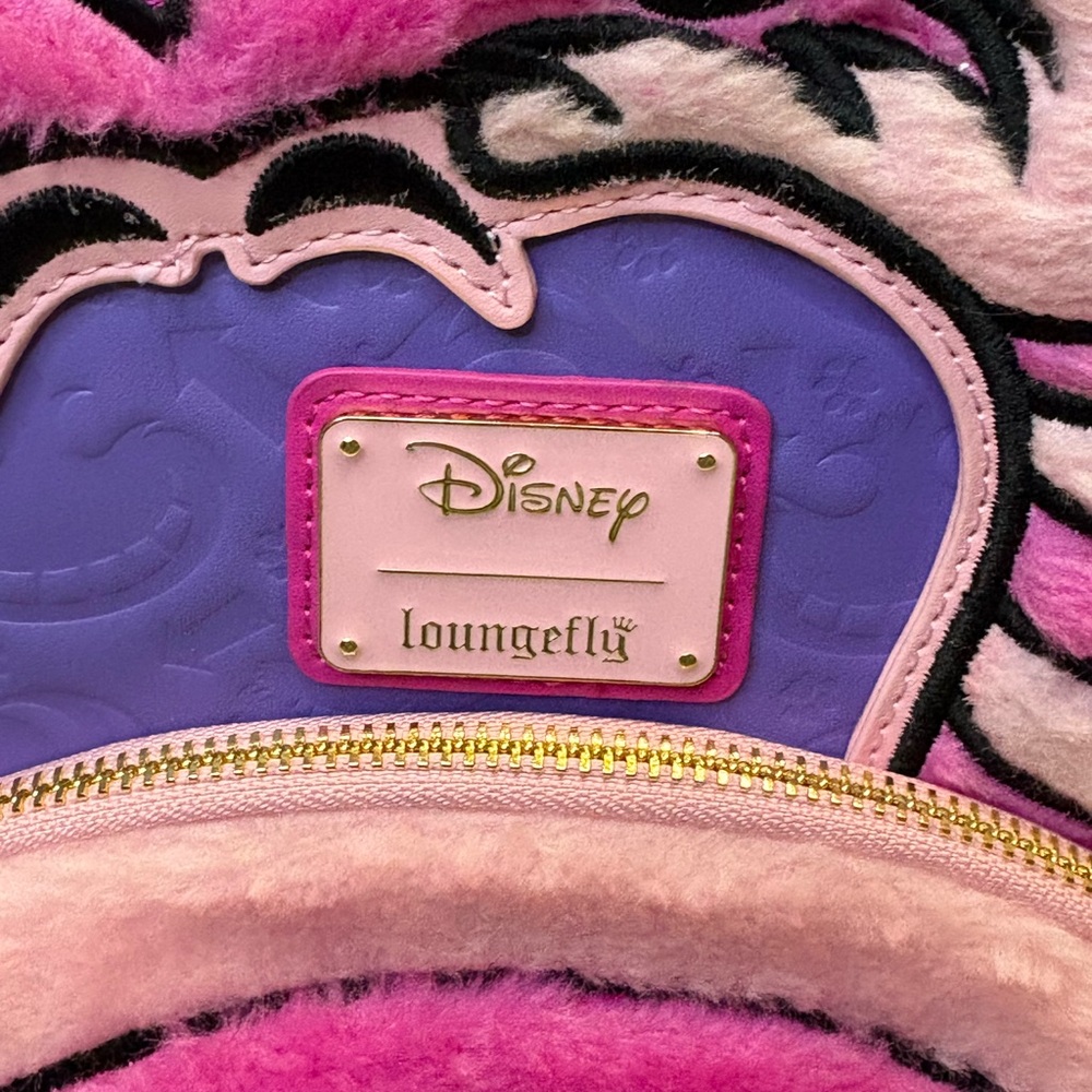 Disney Loungefly Cheshire Cat Plush Mini Backpack - Picture 2 of 5